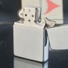 Bật Lửa Zippo Cổ Đồng Khối Mạ Chrome Phay Xước Trơn 2 Mặt Hiếm Gặp Năm 1971 Đời 3 Vạch Thẳng ZC239