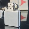 Bật Lửa Zippo Cổ Đồng Khối Mạ Chrome Phay Xước Trơn 2 Mặt Hiếm Gặp Năm 1971 Đời 3 Vạch Thẳng ZC239