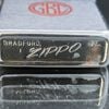 Bật Lửa Zippo Cổ Đồng Khối Mạ Chrome Phay Xước Khắc Ăn Mòn Phủ Sơn Năm 1973 Đời 1 Vạch Thẳng ZC242