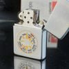 Bật Lửa Zippo Cổ Đồng Khối Mạ Chrome Phay Xước Khắc Ăn Mòn Phủ Sơn 2 Mặt Tầu Chiến Hiếm Gặp Năm 1982 Đời 8 Vạch Huyền ZC244