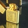 Bật Lửa Zippo Đồng Khối Hoa Văn Ý 2 Mặt Đời VI La Mã Sản Xuất Năm 1990 ZL522