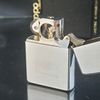 Bật Lửa Zippo Đồng Khối Mạ Chrome Phay Xước Dòng Ruột Tẩu Hiếm Gặp  Đời XV La Mã Sản Xuất Năm 1999 ZL530