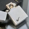 Bật Lửa Zippo Đồng Khối Mạ Chrome Phay Xước Dòng Ruột Tẩu Hiếm Gặp  Đời XV La Mã Sản Xuất Năm 1999 ZL530