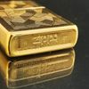 Bật Lửa Zippo Đồng Khối Mạ Vàng Gold Plaed Hoa Văn Shimmer Hiếm Gặp  Đời VIII La Mã Sản Xuất Năm 1992 ZL531
