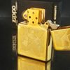 Bật Lửa Zippo Đồng Khối Mạ Vàng Gold Plaed Hoa Văn Shimmer Hiếm Gặp  Đời VIII La Mã Sản Xuất Năm 1992 ZL531