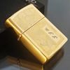 Bật Lửa Zippo Đồng Khối Mạ Vàng Gold Plaed Hoa Văn Shimmer Hiếm Gặp  Đời VIII La Mã Sản Xuất Năm 1992 ZL531