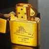 Bật Lửa Zippo Đồng Khối Khắc Ăn Mòn Tầu Chiến 2 Mặt Hiếm Gặp Chu Niên 1932 - 1992 Sản Xuất Năm 1992 ZL535