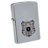 Bật Lửa Zippo Cổ Đồng Khối Mạ Chrome Phay Xước Khắc Ăn Mòn Phủ Sơn Tầu Chiến 2 Mặt Hiếm Gặp Năm 1982 Đời 8 Vạch Huyền ZC233