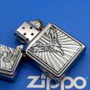 Zippo 49450 – Zippo Eagle Shield Emblem Design Street Chrome ZM132