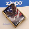 Zippo 48549 – Zippo U.S. Navy Eagle Anchor & Flag Brushed Chrome ZM136