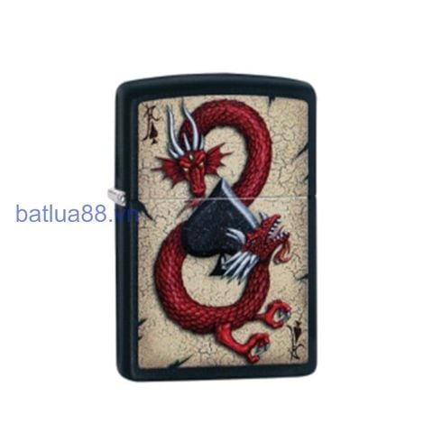 Zippo 29840 – Zippo Dragon Ace Design Black Matte ZM131