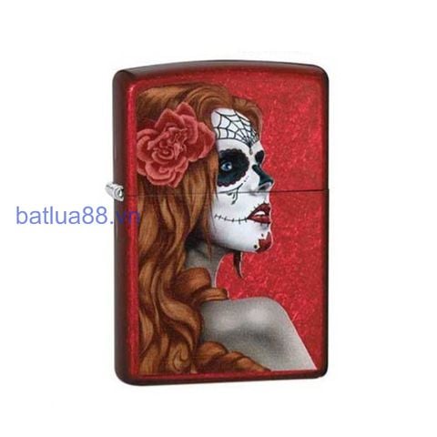 Zippo 28830 – Zippo Day of The Dead Girl Candy Apple Red ZM140