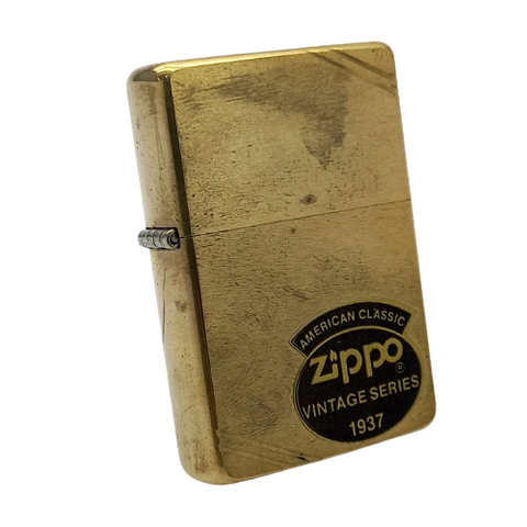 Bật Lửa Zippo Đồng Khối Bản Vintage Chặt Góc Đời V La Mã Sản Xuất Năm 1989 ZL539