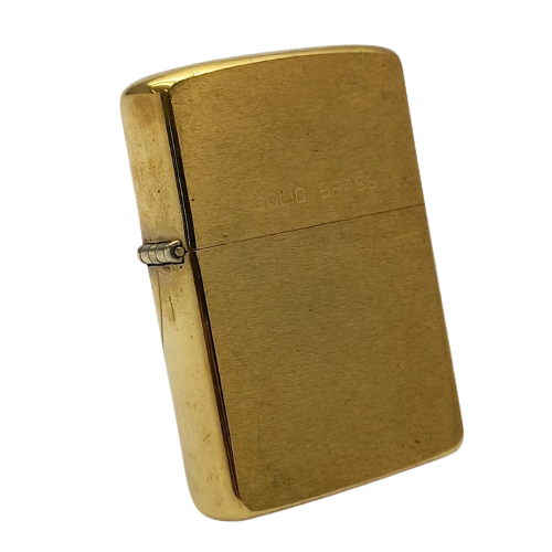 Bật Lửa Zippo Đồng Khối Solid Brass Chu Niên 1932 - 1987 Trơn Phay Xước 2 Mặt Hiếm Gặp Sản Xuất Năm 1987  ZL544