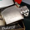 Bật Lửa Zippo Cổ Đồng Khối Mạ Chrome Phay Xước Khắc Ắn Mòn Phủ Sơn Nguyên Zin Chính Hãng, Đời Mộc Đáy 3 Chấm Năm 1963 ZC247