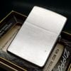 Bật Lửa Zippo Cổ Đồng Khối Mạ Chrome Phay Xước Khắc Ắn Mòn Phủ Sơn Nguyên Zin Chính Hãng, Đời Mộc Đáy 2 Chấm Năm 1964 ZC249