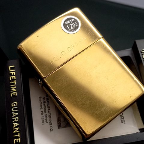 Bật Lửa Zippo Đồng Khối Trơn 2 Mặt Đời XII La Mã Sản Xuất Năm 1996 ZL546