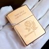 Zippo Rose Gold Lustre Etch Bloomers XIV 1998 Mạ Vàng Hồng Hiếm ZQH135