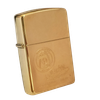 Bật Lửa Zippo Đồng Khối Chủ Đề Tầu Chiến Mạ Vàng Gold Plated Hiếm Gặp Đời VI La Mã Năm 1990 ZQH140