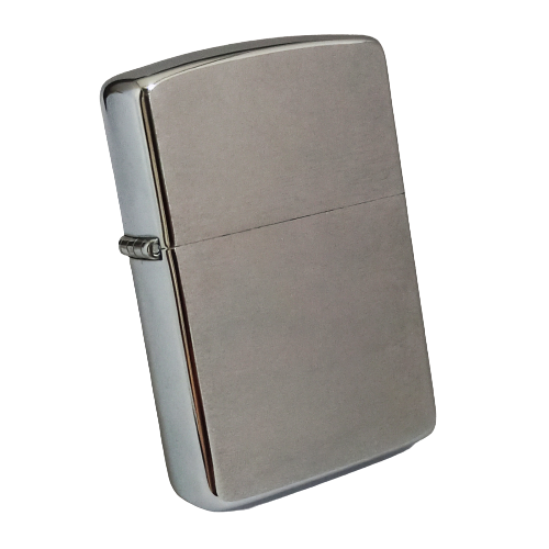 Bật Lửa Zippo Đồng Khối Mạ Chrome Phay Xước Trơn 2 Mặt Đời III La Mã Năm 1988 ZL561