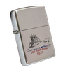 Bật Lửa Zippo Đồng Khối Mạ Chrome Bóng Tầu Chiến 2 Mặt Hiếm Gặp Đời XI La Mã Năm 1995 ZL563