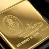 Bật Lửa Zippo Đồng Khối Chủ Đề Tầu Chiến Mạ Vàng Gold Plated Hiếm Gặp Đời VII La Mã Năm 1991 ZQH142
