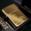 Bật Lửa Zippo Đồng Khối Chủ Đề Tầu Chiến Mạ Vàng Gold Plated Hiếm Gặp Đời VII La Mã Năm 1991 ZQH142