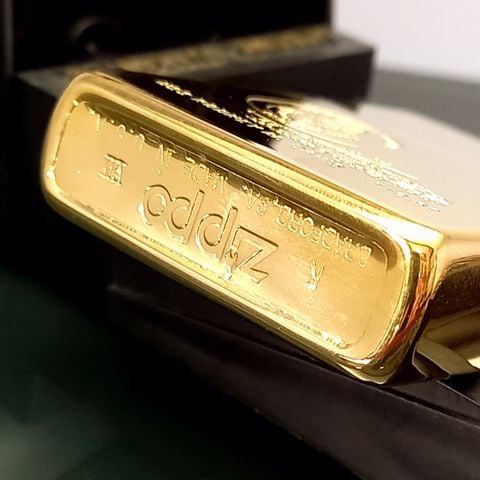 Bật Lửa Zippo Đồng Khối Chủ Đề Tầu Chiến Mạ Vàng Gold Plated Hiếm Gặp Đời VII La Mã Năm 1991 ZQH142