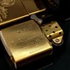 Bật Lửa Zippo Đồng Khối Chủ Đề Tầu Chiến Mạ Vàng Gold Plated Hiếm Gặp Đời VII La Mã Năm 1991 ZQH142