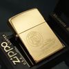 Bật Lửa Zippo Đồng Khối Chủ Đề Tầu Chiến Mạ Vàng Gold Plated Hiếm Gặp Đời VI La Mã Năm 1990 ZQH140
