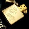 Bật Lửa Zippo Đồng Khối Chủ Đề Tầu Chiến Mạ Vàng Gold Plated Hiếm Gặp Đời VI La Mã Năm 1990 ZQH140
