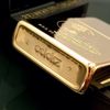 Bật Lửa Zippo Đồng Khối Chủ Đề Tầu Chiến Mạ Vàng Gold Plated Hiếm Gặp Đời VI La Mã Năm 1990 ZQH140