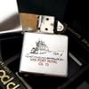 Bật Lửa Zippo Đồng Khối Mạ Chrome Bóng Tầu Chiến 2 Mặt Hiếm Gặp Đời XI La Mã Năm 1995 ZL563