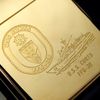 Bật Lửa Zippo Đồng Khối Chủ Đề Tầu Chiến Mạ Vàng Gold Plated Hiếm Gặp Đời VIII La Mã Năm 1992 ZQH141