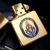 Bật Lửa Zippo Đồng Khối Chủ Đề Tầu Chiến Mạ Vàng Gold Plated Hiếm Gặp Đời VIII La Mã Năm 1992 ZQH139