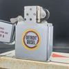 Bật Lửa Zippo Cổ Đồng Khối Mạ Chrome Phay Xước Khắc Ăn Mòn Phủ Sơn Năm 1969 Đời 5 Vạch Thẳng ZC259