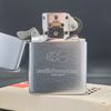 Bật Lửa Zippo Cổ Đồng Khối Mạ Chrome Phay Xước Khắc Ăn Mòn Phủ Sơn Năm 1978 Đời 4 Vạch Sắc ZC261
