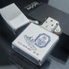 Bật Lửa Zippo Đồng Khối Mạ Chrome Bóng Khắc Ăn Mòn Phủ Sơn Tầu Chiến Năm 1989 Đời V La Mã ZL566