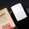 Bật Lửa Zippo Cổ Đồng Khối Mạ Chrome Phay Xước Trơn Hai Mặt Năm 1981 Đời 1 Vạch Sắc ZC263
