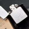 Bật Lửa Zippo Cổ Đồng Khối Mạ Chrome Phay Xước Trơn Hai Mặt Năm 1981 Đời 1 Vạch Sắc ZC263