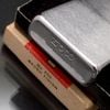 Bật Lửa Zippo Cổ Đồng Khối Mạ Chrome Phay Xước Trơn Hai Mặt Năm 1981 Đời 1 Vạch Sắc ZC263