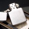 Bật Lửa Zippo Cổ Đồng Khối Mạ Chrome Phay Xước Trơn Hai Mặt Năm 1970 Đời 4 Vạch Thẳng ZC262