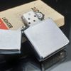 Bật Lửa Zippo Cổ Đồng Khối Mạ Chrome Phay Xước Trơn Hai Mặt Năm 1983 Đời 7 Vạch Huyền ZC269