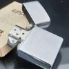 Bật Lửa Zippo Cổ Đồng Khối Mạ Chrome Phay Xước Trơn Hai Mặt Năm 1983 Đời 7 Vạch Huyền ZC269