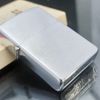 Bật Lửa Zippo Cổ Đồng Khối Mạ Chrome Phay Xước Trơn Hai Mặt Năm 1983 Đời 7 Vạch Huyền ZC269