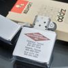 Bật Lửa Zippo Cổ Đồng Khối Mạ Chrome Phay Xước Khắc Ăn Mòn Phủ Sơn Năm 1980 Đời 2 Vạch Sắc ZC272