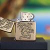 BẬT LỬA ZIPPO BRASS PHAY XƯỚC RỒNG VÀNG NĂM 2019 Z45
