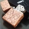 Bật Lửa Zippo Đồng Đỏ Solid Copper Khắc Sủi Tay Thủ Công 5 Mặt Đã Qua Sử Dụng, SX năm 2003 ZQHU107