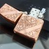 Bật Lửa Zippo Đồng Đỏ Solid Copper Khắc Sủi Tay Thủ Công 5 Mặt Đã Qua Sử Dụng, SX năm 2003 ZQHU109