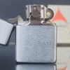 Bật Lửa Zippo Cổ Đồng Khối Mạ Chrome Phay Xước Trơn 2 Mặt Năm 1976 Đời 6 Vạch Sắc ZC278